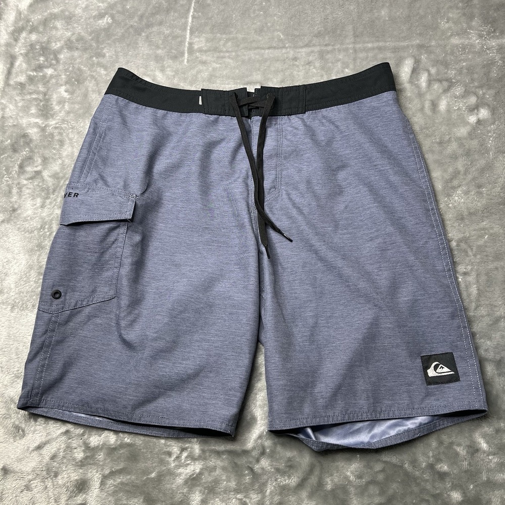 Quiksilver Shorts Men Size 30 Solid Grey Chino Grey Amphibian Shorts
